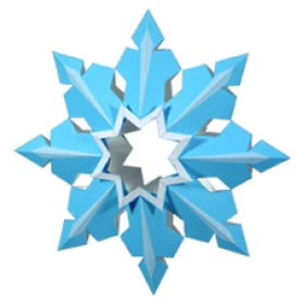 Blue Paper Snowflake free printable