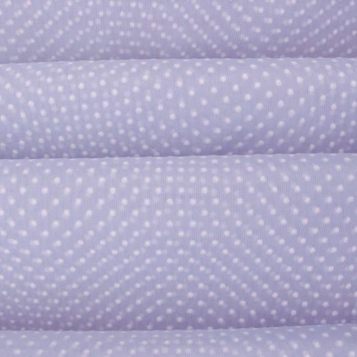 folded fabric sheets - lilac with white dots
