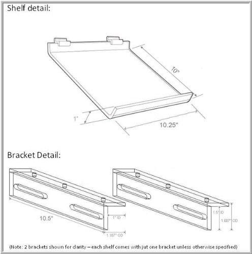 Schematic diagram for The Original Kitchen iPad Rack and acrylic mount